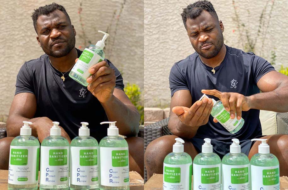 Bị hủy đấu, Francis Ngannou chuyển sang... quảng cáo nước rửa tay